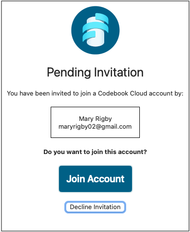 Codebook Cloud Pendig Invitation