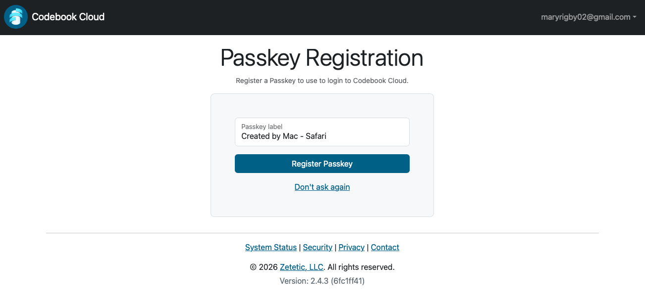 Warning and Confirmation about deleteing Codebook Cloud data
