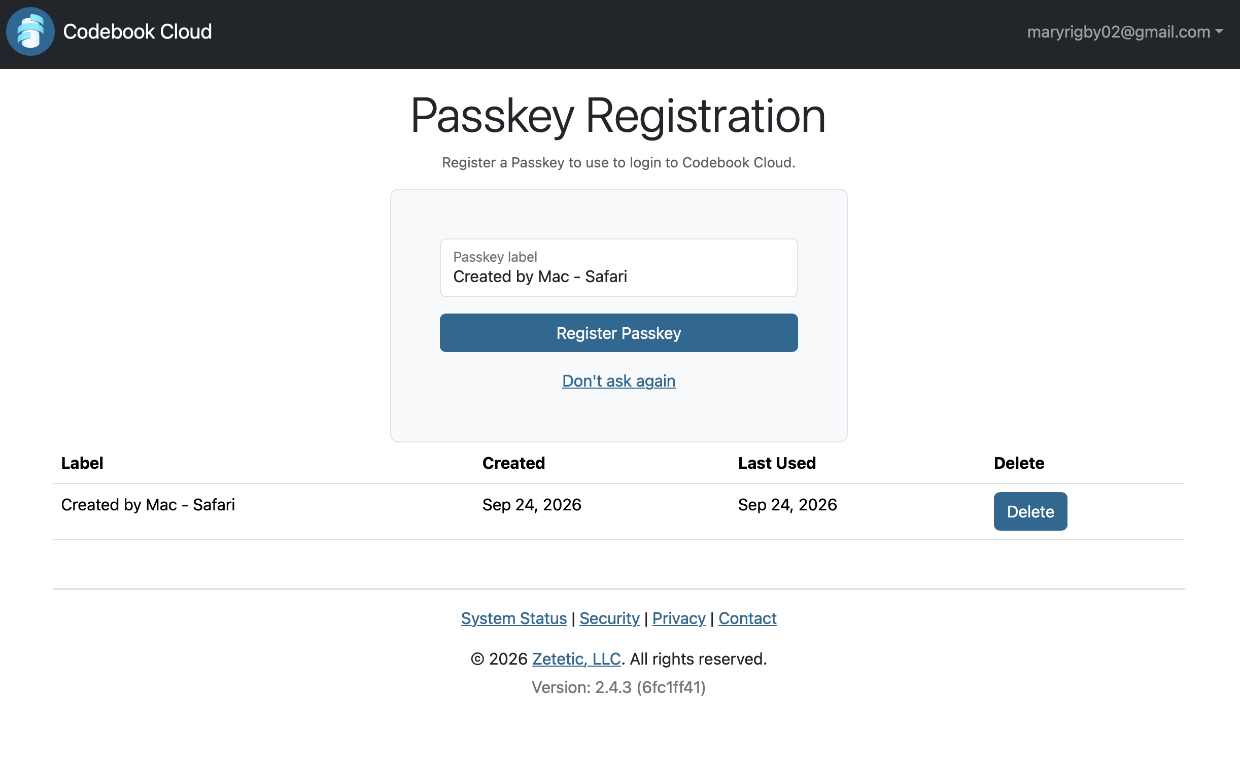 Warning and Confirmation about deleteing Codebook Cloud data