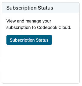Codebook Cloud Subscription Information
