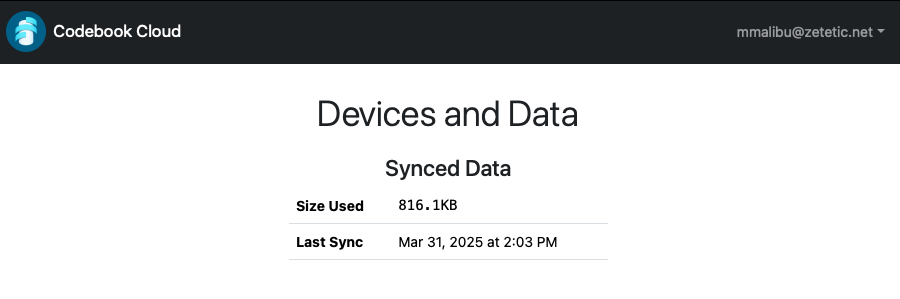 Warning and Confirmation about deleteing Codebook Cloud data