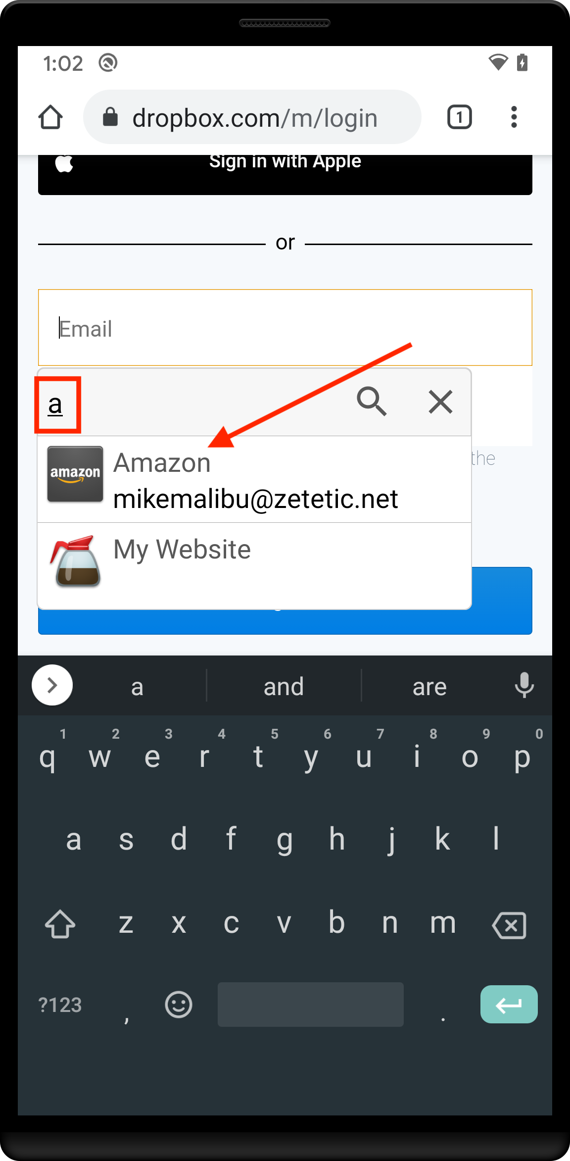 Codebook AutoFill Search suggestions