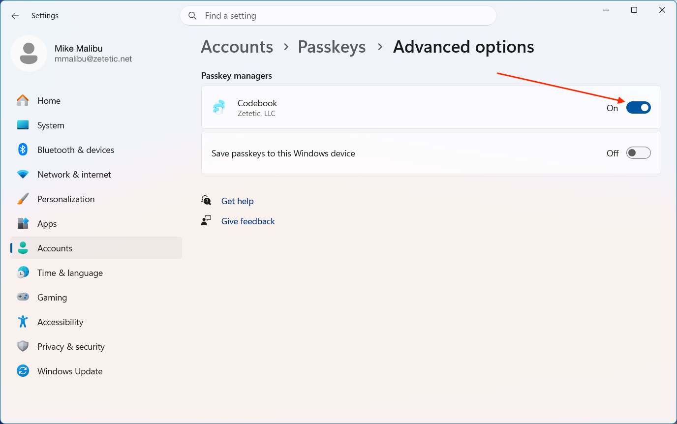 System Settings - Enable Passkeys in System Settings