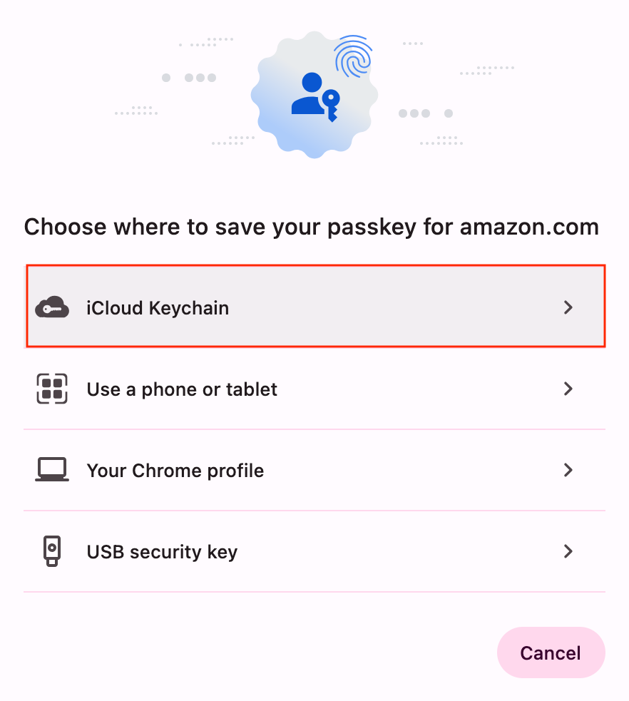 Sign In - Save a passkey? Continue