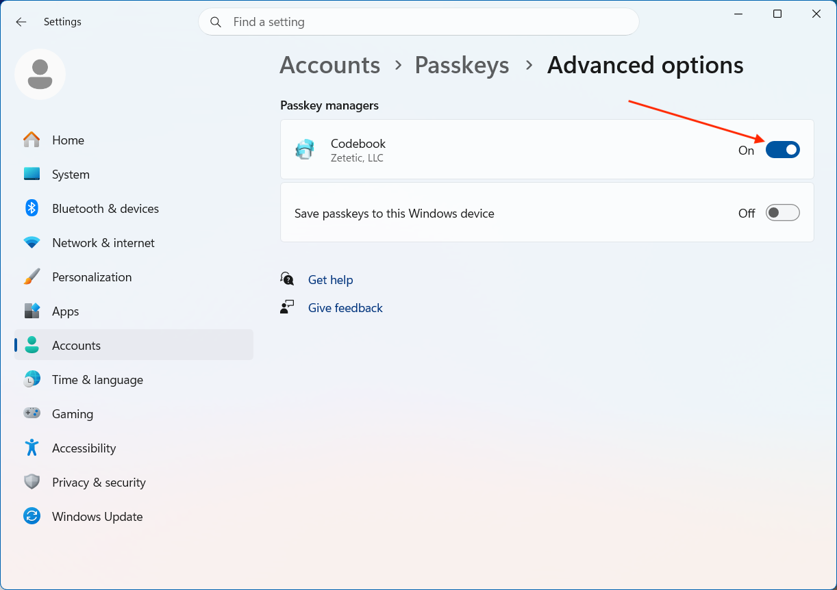 System Settings - Enable Passkeys in System Settings