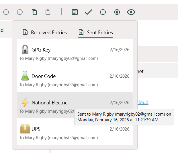 Sync Sharing History Details