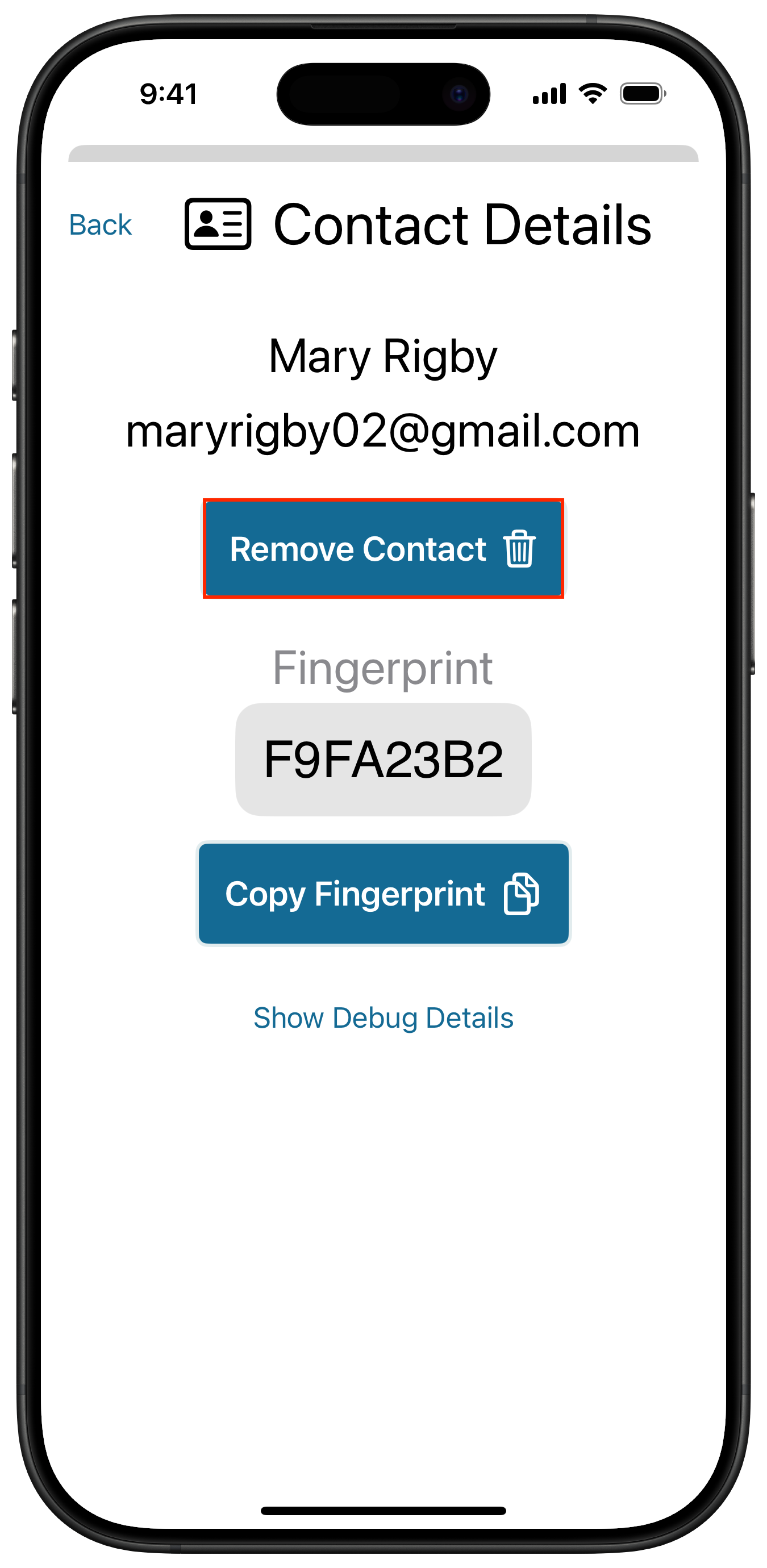 Sync Sharing Contact Remove Contact