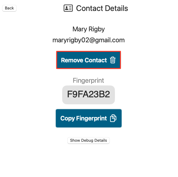 Sync Sharing Contact Remove Contact