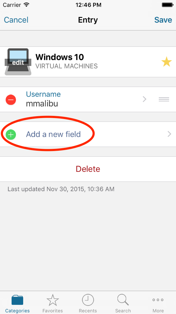 Add Password