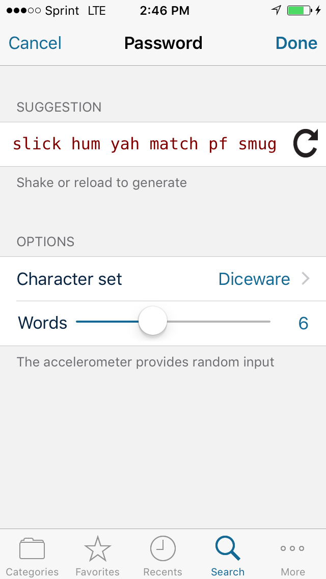 Diceware Feature Highlight