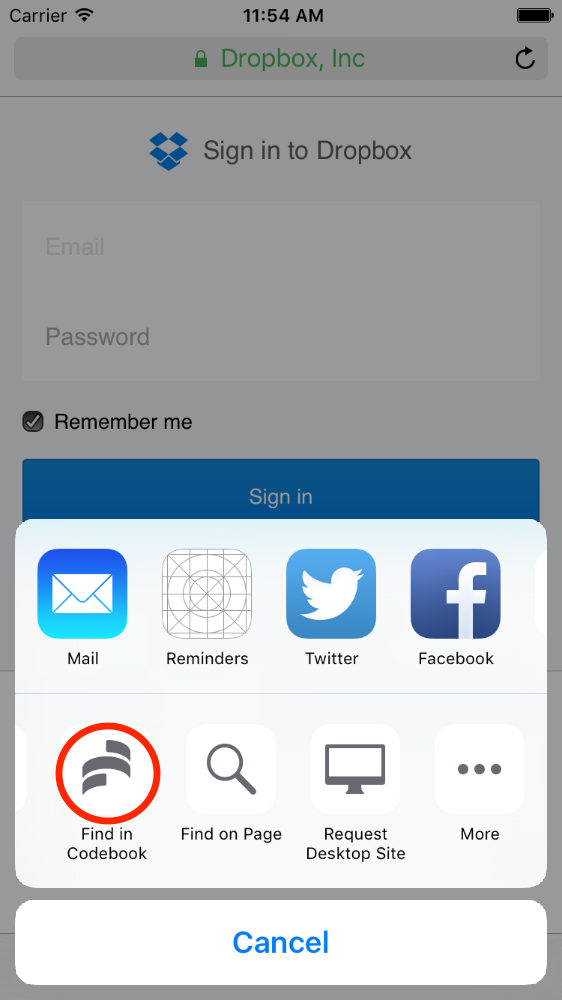 Find In Codebook