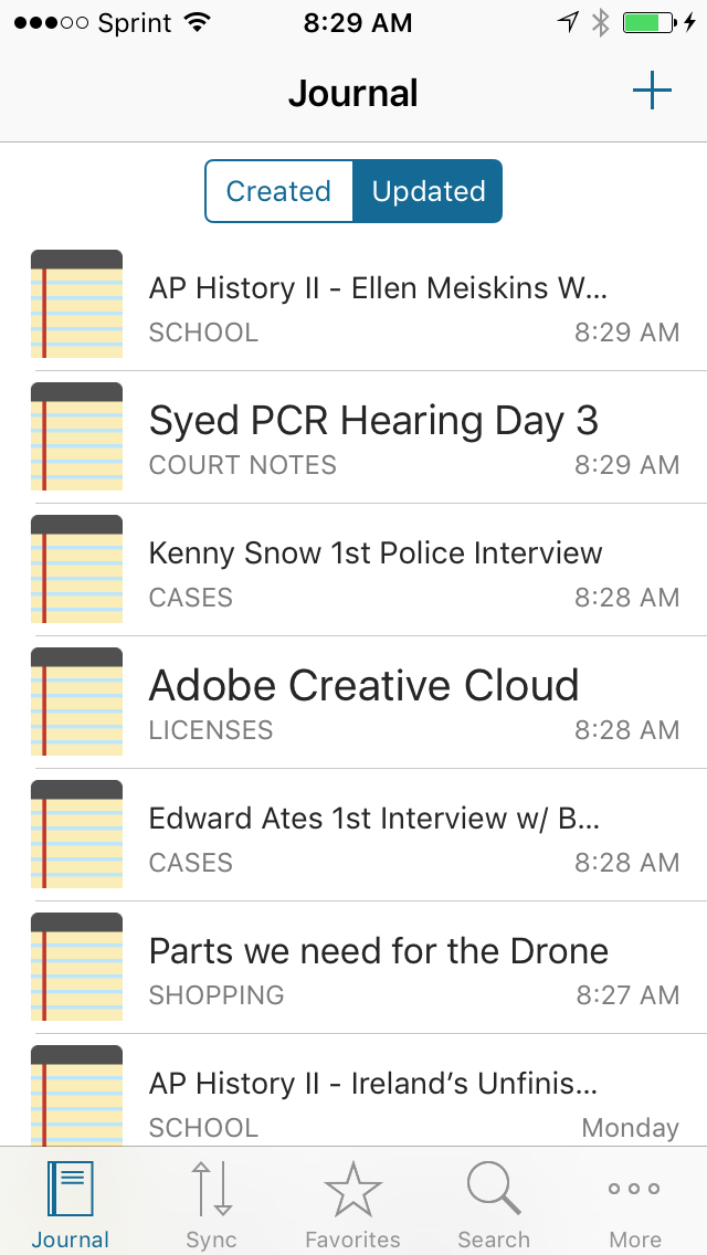 Codebook Iphone Journal