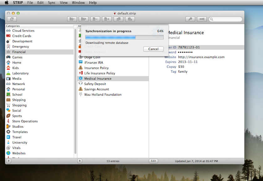 STRIP Cloud Sync in Progress