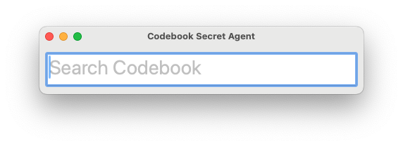 Secret Action - Search screen