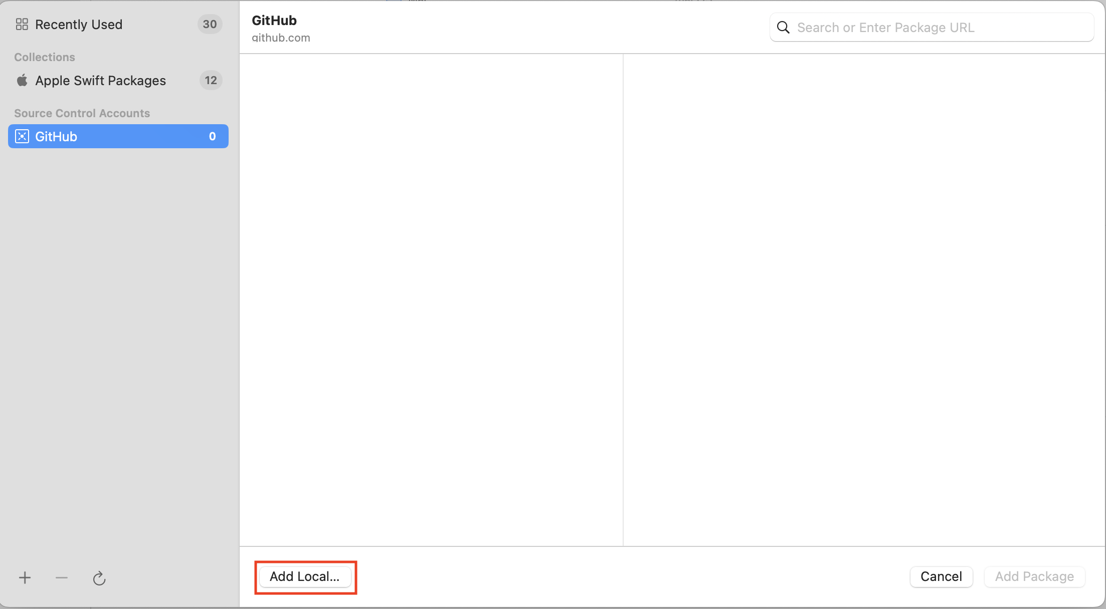 Add Local Package