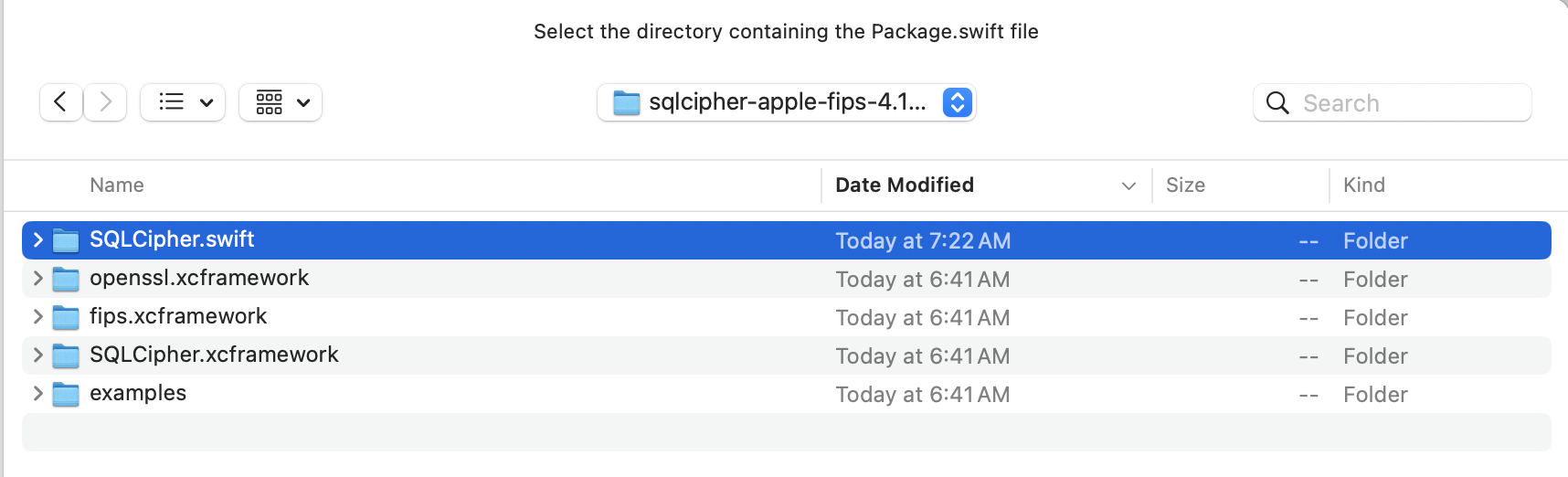 Select Local Package